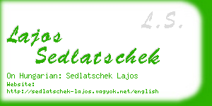 lajos sedlatschek business card